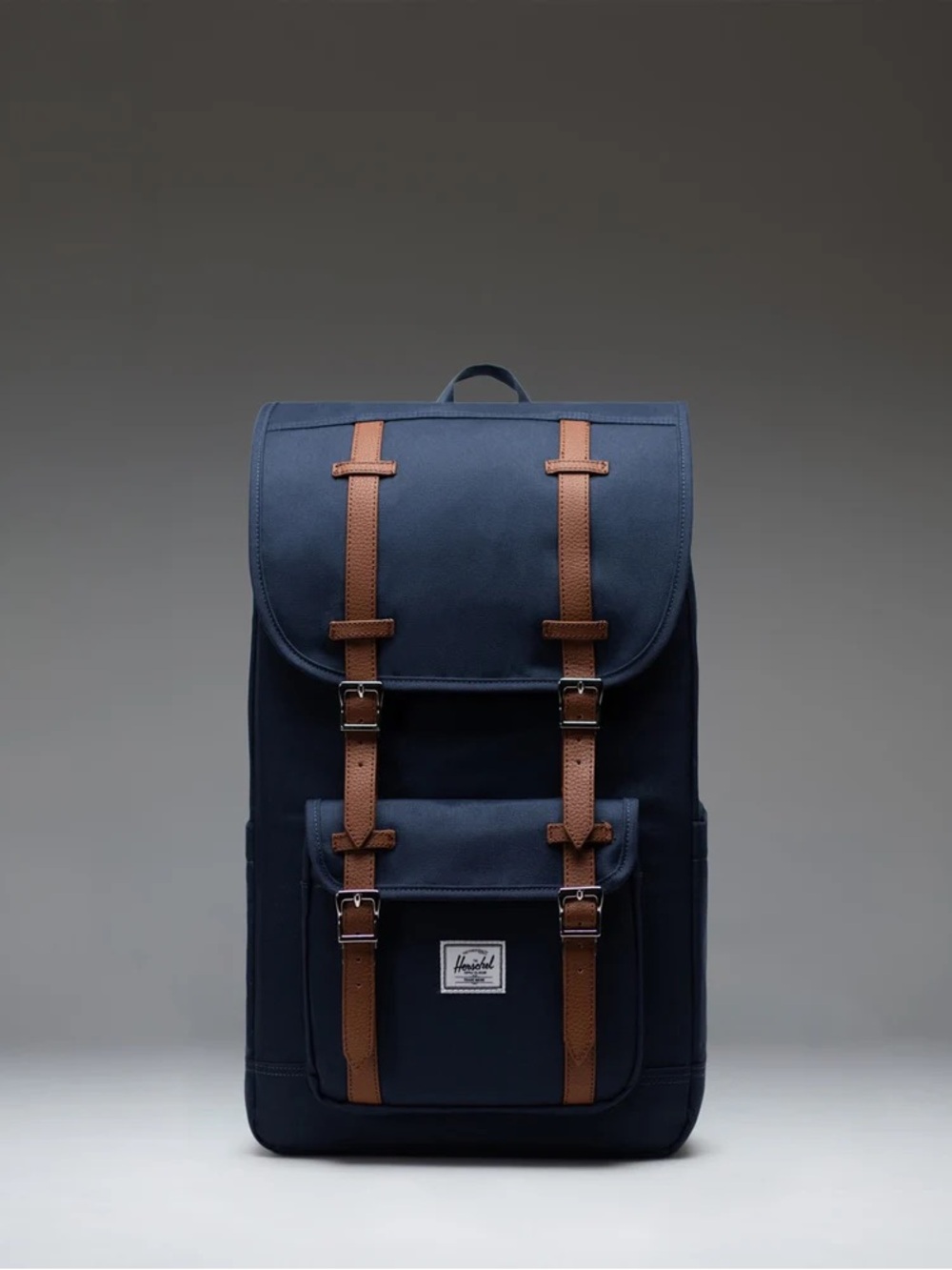 Herschel Little America Backpack - Navy with Brown Trim